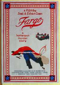 f284 FARGO Swedish movie poster '96 Coen brothers, great image!