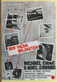 f292 ITALIAN JOB Swedish movie poster R70s Michael Caine, cool image!