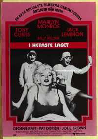 f312 SOME LIKE IT HOT Swedish movie poster R80 sexy Marilyn Monroe!
