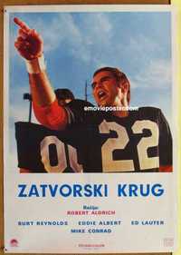f125 LONGEST YARD Yugoslavian movie poster '74 Burt Reynolds, football