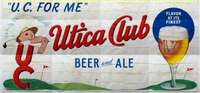 g268 UTICA CLUB BEER & ALE billboard poster 1960s