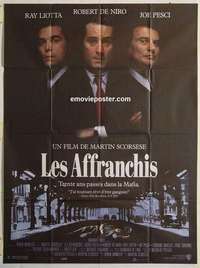 g378 GOODFELLAS French one-panel movie poster '90 Robert De Niro, Pesci