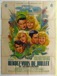g389 RENDEZVOUS IN JULY French one-panel movie poster '49 Daniel Gelin