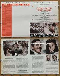 g323 GONE WITH THE WIND movie herald '39 Clark Gable, Leigh