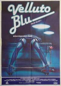 g354 BLUE VELVET Italian one-panel movie poster '86 David Lynch, Rossellini