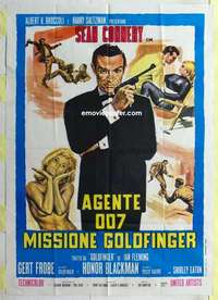 g357 GOLDFINGER Italian one-panel movie poster R70s Connery as James Bond