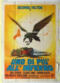 g361 ONE MORE TO HELL Italian one-panel movie poster '69 R. Casaro artwork!