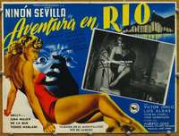 g284 AVENTURA EN RIO Mexican movie lobby card '53 Alberto Gout, Sevilla