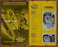 h043 AT THE EARTH'S CORE movie pressbook '76 Peter Cushing, AIP