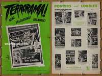 h046 ATTACK OF THE CRAB MONSTERS/NOT OF THIS EARTH movie pressbook '57