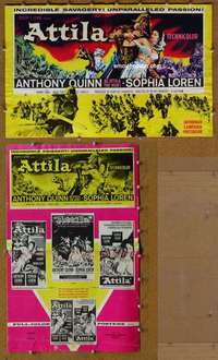 h047 ATTILA movie pressbook '58 Anthony Quinn, Sophia Loren