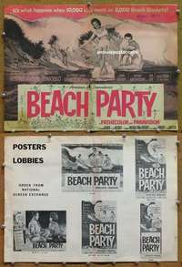 h059 BEACH PARTY movie pressbook '63 Frankie Avalon, Annette!