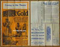 h085 BLACK GOLD movie pressbook '27 Norman all-black epic!