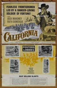 h113 CALIFORNIA movie pressbook '63 Jock Mahoney, Faith Domergue