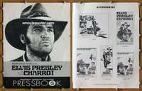 h133 CHARRO movie pressbook '69 Elvis Presley, Ina Balin, western!
