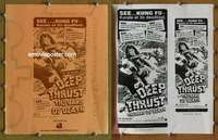 h193 DEEP THRUST movie pressbook '73 Mistress of the death-blow!