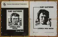 h234 EIGER SANCTION Spanish/U.S. movie pressbook '75 Clint Eastwood