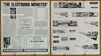 h237 ELECTRONIC MONSTER movie pressbook supplement '60 Rod Cameron