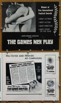h286 GAMES MEN PLAY movie pressbook '64 SEX is the name of the game!