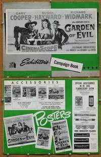 h287 GARDEN OF EVIL movie pressbook '54 Gary Cooper, Susan Hayward