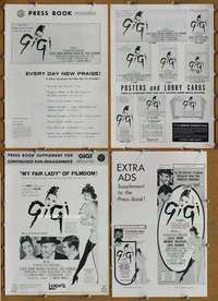 h296 GIGI movie pressbook '58 Leslie Caron, Maurice Chevalier