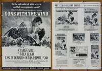 h311 GONE WITH THE WIND movie pressbook R68 Clark Gable, Leigh