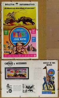 h340 HATARI Mexican movie pressbook '62 John Wayne, Howard Hawks