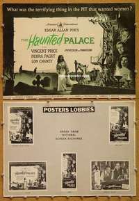 h341 HAUNTED PALACE movie pressbook '63 Vincent Price, Lon Chaney Jr