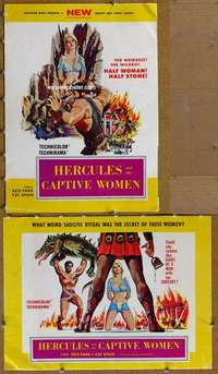 h353 HERCULES & THE CAPTIVE WOMEN movie pressbook '63 Reg Park, sexy!
