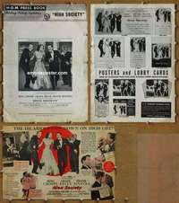h358 HIGH SOCIETY movie pressbook '56 Frank Sinatra, Bing Crosby