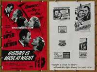 h361 HISTORY IS MADE AT NIGHT movie pressbook R48 Boyer, Jean Arthur