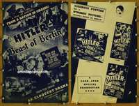 h364 HITLER - BEAST OF BERLIN movie pressbook '39 first Alan Ladd!