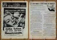 h368 HOMECOMING Spanish/U.S. movie pressbook '48 Clark Gable, Lana Turner