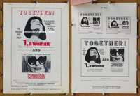 h388 I A WOMAN/CARMEN BABY movie pressbook '70s Radley Metzger