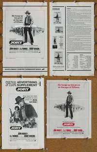 h419 JORY movie pressbook '72 retired fifteen year old gunslinger!