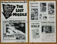 h464 LOST MISSILE movie pressbook '58 sci-fi, from outer Hell!