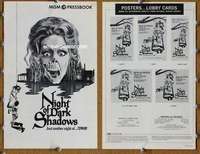 h552 NIGHT OF DARK SHADOWS movie pressbook '71 wild freaky image!