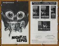 h553 NIGHT OF THE LEPUS movie pressbook '72 DeForest Kelley, horror!