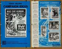 h555 NIGHT TIDE movie pressbook '63 Dennis Hopper, horror!