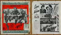 h562 NORTHWEST PASSAGE movie pressbook '40 Spencer Tracy, Robert Young