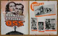 h578 OSS movie pressbook '46 Alan Ladd, Geraldine Fitzgerald