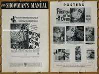 h593 PHANTOM OF THE OPERA movie pressbook '62 Hammer, Herbert Lom