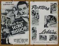 h596 PHILO VANCE'S SECRET MISSION movie pressbook '47 Alan Curtis