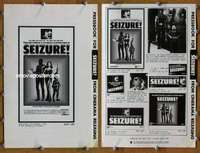 h659 SEIZURE movie pressbook '74 Oliver Stone directional debut!