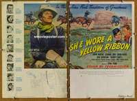 h672 SHE WORE A YELLOW RIBBON movie pressbook '49 John Wayne, Dru