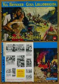h693 SOLOMON & SHEBA movie pressbook '59 Yul Brynner, Lollobrigida