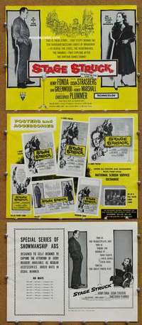 h703 STAGE STRUCK movie pressbook '58 Henry Fonda, Strasberg