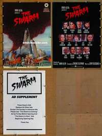 h725 SWARM movie pressbook '78 Irwin Allen, killer bee attack!
