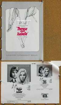 h750 THERESE & ISABELLE movie pressbook '68 Radley Metzger, Persson