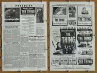 h756 THING movie pressbook R60s Howard Hawks classic horror!